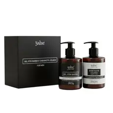 KIT Sabonete Líquido e Gel Pós Barba Black 350ml – Yabae