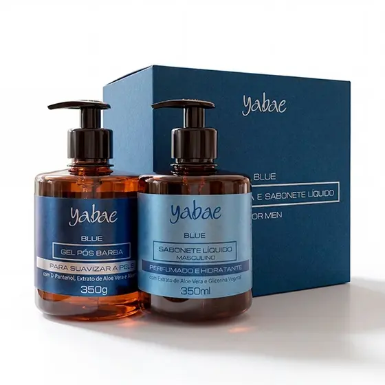 KIT Sabonete Líquido e Gel Pós Barba Blue - Yabae