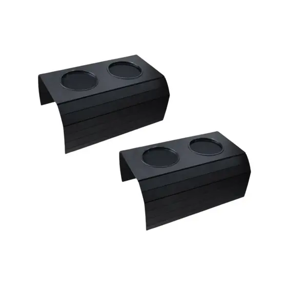 Kit 2 Bandeja Porta Copo Esteira Para Braço de Sofá Preto