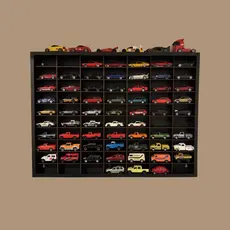 Porta Hot Wheels P/ 70 Carrinhos Mdf Pintado Preto Estante