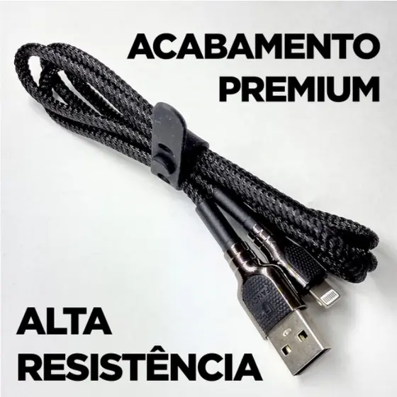 CABO CARREGAMENTO ULTRA RÁPIDO 3A  MARCA FANCY SUPER RESISTENTE PREMIUM