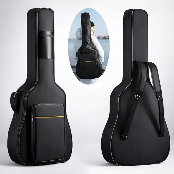 Capa Bag Case Violão Classico Folk Guitarra Acolchoada Com Alças e Bolsos Premium