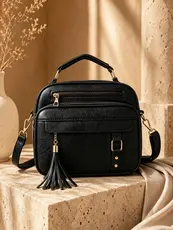 JAMI JAMI Bolsa Feminina com Alça Lateral Transversal Faixa de Mão de Couro S2420