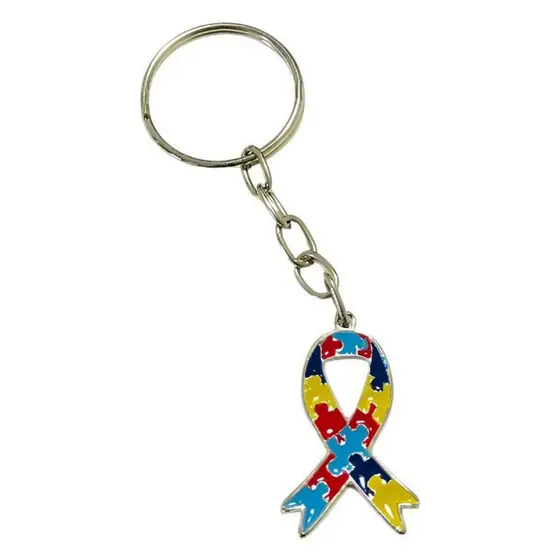 Chaveiro Conscientização Autismo Quebra Cabeça Colorido