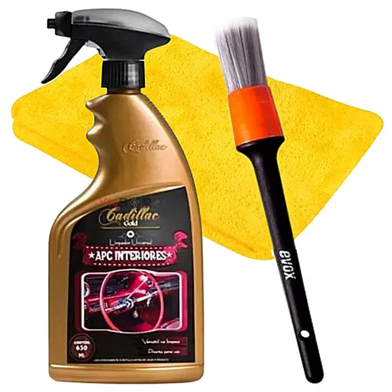 Cadillac Apc Spray Pincel Limpeza Interna Automotiva Toalha