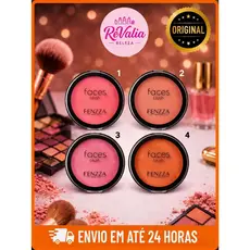 Blush Compacto Fenzza | Make Profissional | Toque Natural e  Pele Iluminada | Cores Variadas