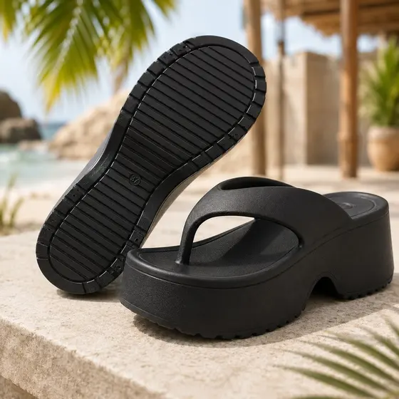 Chinelo Plataforma Feminino Nuvem Alto Conforto Leve Macio Casual Praia Moderno