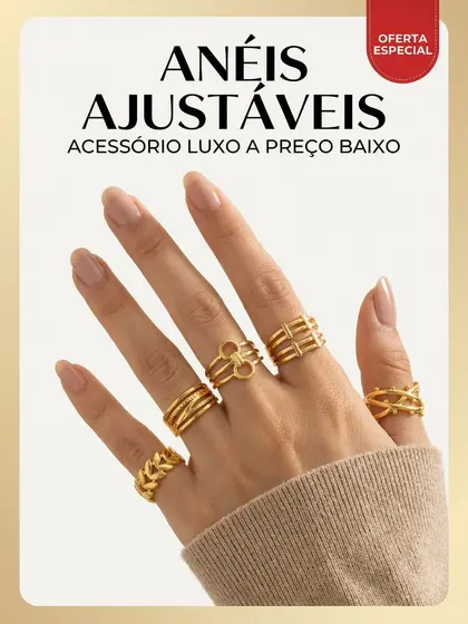 Novo Anel de Moda Em Aço iInoxidável Dourdada, O Design Aa Abertura Ajustado emTamanho