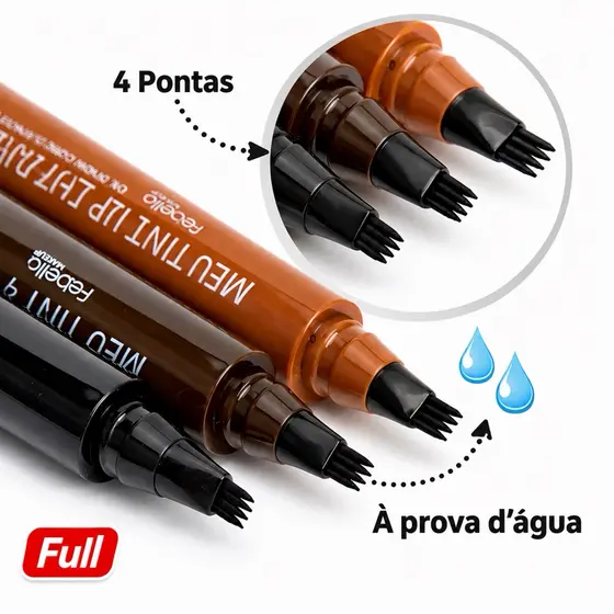 Lápis Caneta Sobrancelha Fio a Fio Preenche Falhas Microblading Á Prova D'água