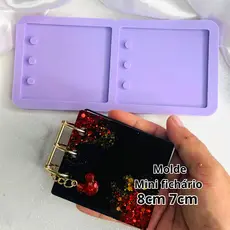 Molde de silicone mini fichário capa de resina. Leia a descrição.
