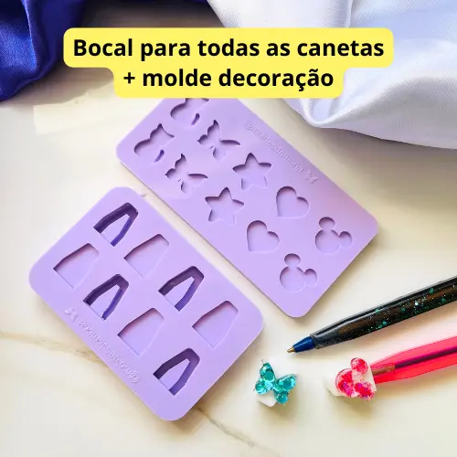 Molde de silicone para resina epóxi bocal para todos os tipos de canetas bic.