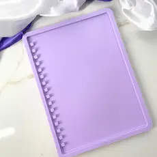 Molde de silicone para resina capa de agenda A5 wire-o. Furos quadrados.