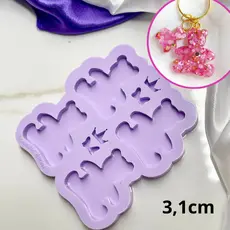 Molde urso e usar para chaveiros. 8 cavidades. #07