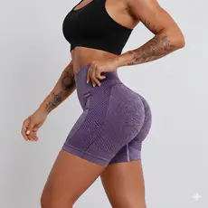 Short Fitness Academia Levanta Bumbum Cintura Alta Zero Transparencia