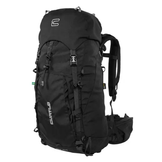 Mochila Hiker 35+5L Curtlo Impermeavel Cargueira Preto Mala Mochila Aventura Trilhas Trekking Bag