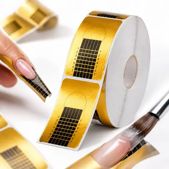 50 Und de Moldes Adesivos De Papel Para Unha Gel Fibra Decoração - Envio Imediato