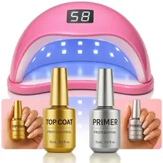 Cabine Led Secadora Uv 48w Bivolt Sun5 + Top Coat e Primer - Envio Imediato
