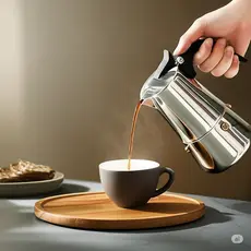 Cafeteira Inox Tipo Italiana Expresso 4 Xícaras Moderna