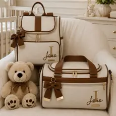 kit bolsa maternidade Mala Baú e Mochila  Personalizada