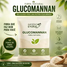 Glucomannan em Pó 100% Puro - (Glucomanano em Pó - Glucomanan - Raiz de Konjac)