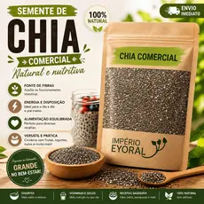 SEMENTE DE CHIA COMERCIAL NATURAL  - Safra Nova