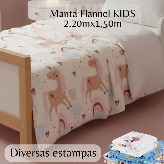 Cobertor Manta Bebê Infantil Flannel  2,40m x 1,50m