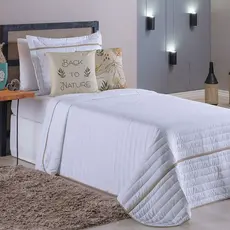 Kit Cobre Leito Solteiro 4 Peças Inove Nature Branco