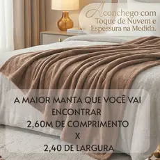 Manta Casal Queen 2,60x2,40m Cobertor Grande Soft Fleece