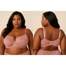 SUTIÃ PREMIUM PLUS SIZE DE RENDA ALTA QUALIDADE MODELADOR COM TALA LATERAL E ALTA SUSTENTAÇÃO
