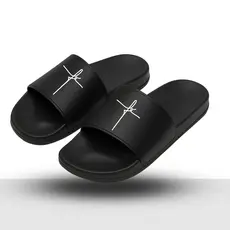 Chinelo Slide Masculino Fé Cruz Minimalista Antiderrapante Casual