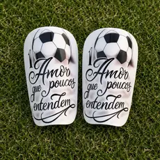 Caneleira Personalizada Futebol Futsal "1 Amor Que Poucos Entendem”
