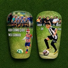 Caneleira Personalizada Futebol Futsal Com Sua Foto infantil