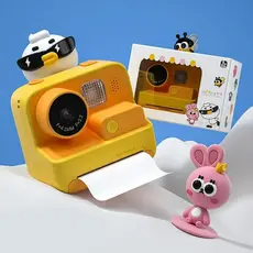 Crianças Câmera Instantânea Impressão 2.0 " 1080P Vídeo Foto Digital Com Papel De Térmica Para Presente Aniversário Brin
