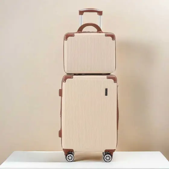PROMOCAO kit de Mala De Viagem 10 KG Ziper Extensível 4 Roda Gira 360 Grau Fibra +Frasqueira