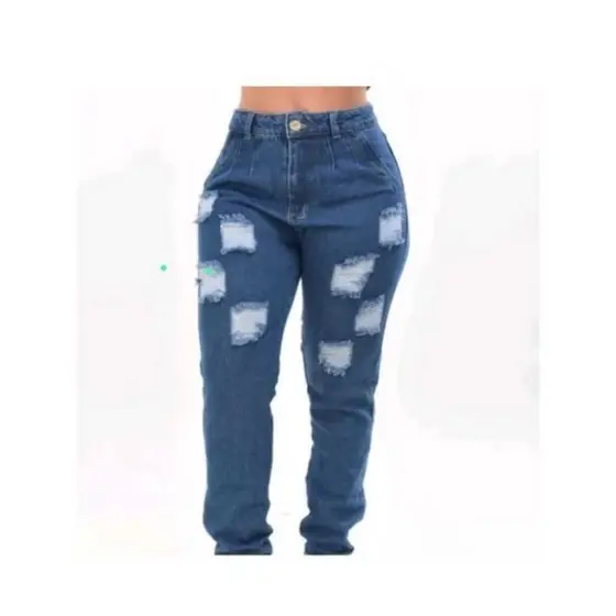 Calça Mom Jeans Feminino Destroyed