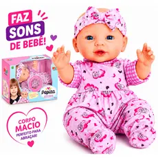 Boneca Pepita Que Fala Com Sons De Bebê - Milk Brinquedos