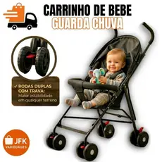 Carrinho de Bebê Guarda Chuva Compacto Dobrável para Viagem Passeio Infantil Fácil de Fechar Leve Seguro