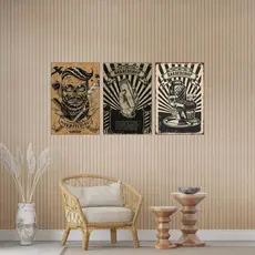 Quadros Decorativos 3p decoração barbeiro barber cadeira shop decoração salão