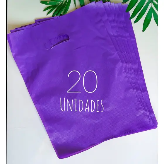 KIT 20 SACOLAS BOCA DE PALHAÇO COM TEXTURA 30X40 Opções