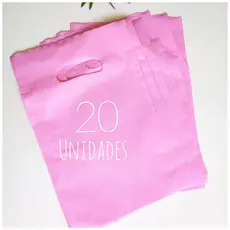 Kit 20 Sacolas Premium Boca De Palhaço Com Textura 20x30 Cores Diversas