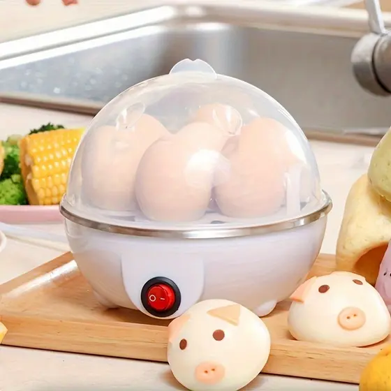 Maquina Cozedor De Ovos Elétrico A Vapor 220V Portátil Para 7 Ovos Automático Alimentação Saudável