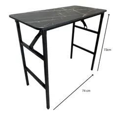 Mesa Dobrável Escritório Home Office Notebook Computador Compacta Estudo Multifuncional 80x40 Preta