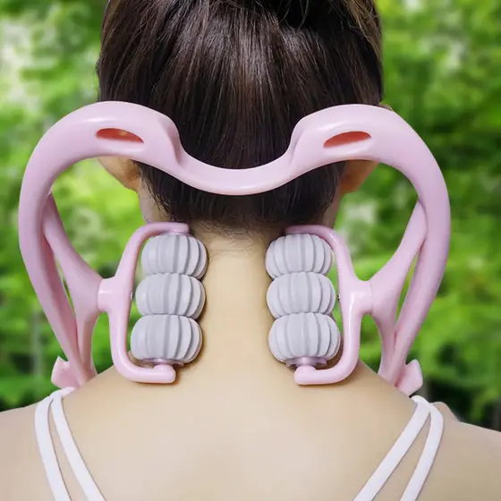 Massageador Manual Para Pescoço Bem Estar Portátil Relaxamento Corporal Ergonômico Alivio Muscular