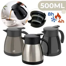 Bule Térmico Garrafa Aço Inox 500ml Café Chá Com Alça Elegance Soprano