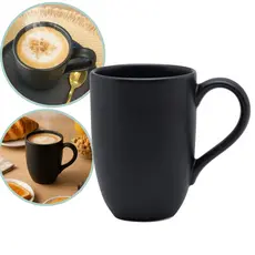 Caneca Café Chá 350ml Preto Acetinado Flat Onix Oxford