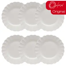 Jogo 6 Pratos Rasos Flora Camelia 27,5cm Porcelana Oxford