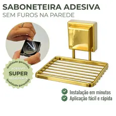 Saboneteira Parede Porta Sabonete Banheiro Adesivo Resistente Future