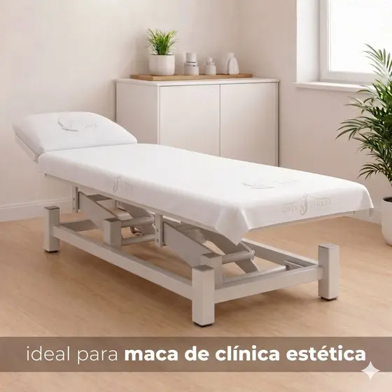 Lençol de Maca Avulso 400Fios 2,30x0,90 Sem Elástico Premium para Massagem Clínicas Estéticas