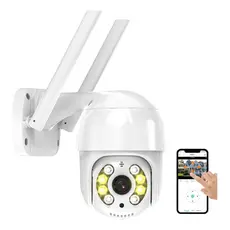 Câmera de Segurança Externa WiFi Ip Hd Prova D'água e Visão Noturna Rotativa