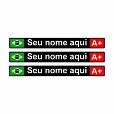 Adesivos Personalizado Nome+tipo Sanguineo Bike Capacete 03